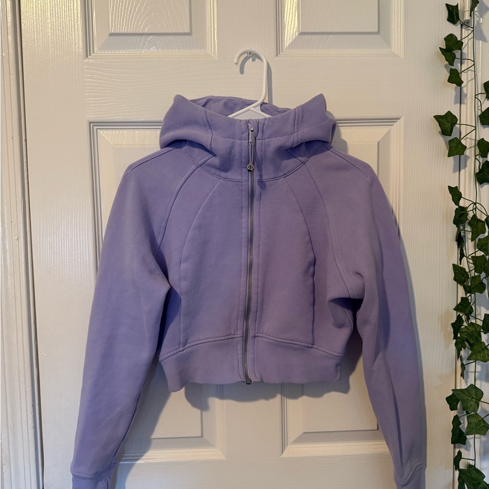 Lululemon athletica Scuba Full Zip Cropped Hoodie Size 6 in Dark Lavender - Picture 6 of 11